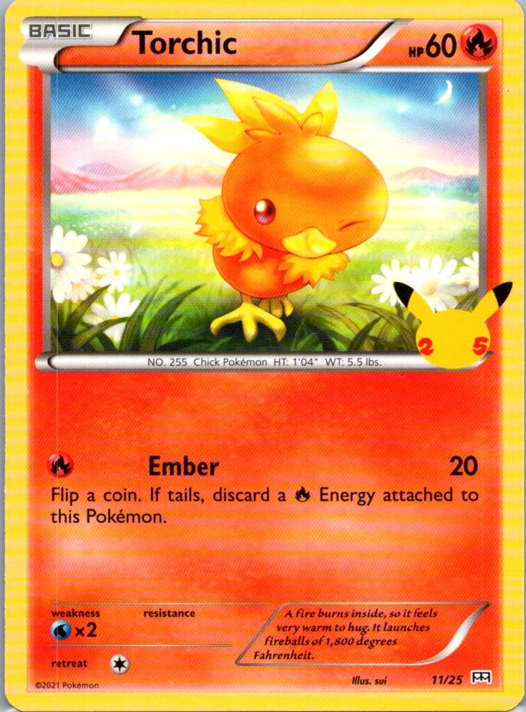Pokemon TCG Torchic 11/25 McDonalds Collection 2021 NM