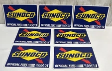 Sunoco Official Fuel Of NASCAR Decal Sticker Lot of 7 2011©️ NOS 6.5” x 4.5”