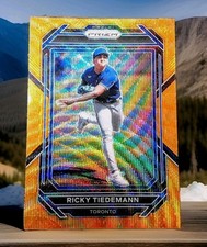 2023 Panini Prizm Baseball Orange Wave/50 Ricky Tiedemann #114
