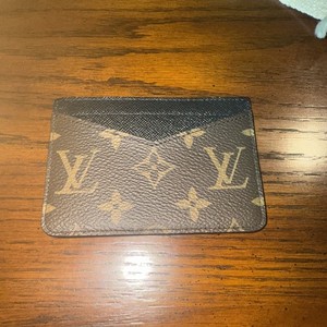 LOUIS VUITTON card case -- Brown monogram mens m60166 Used