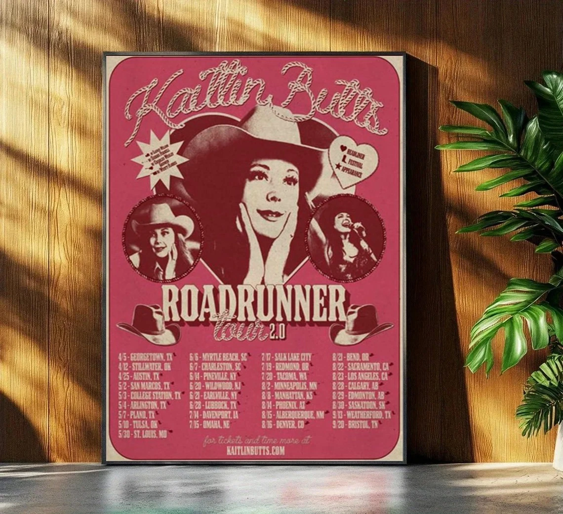 Kaitlin Butts Roadrunner Tour 2.0 2026 Poster, Custome Poster