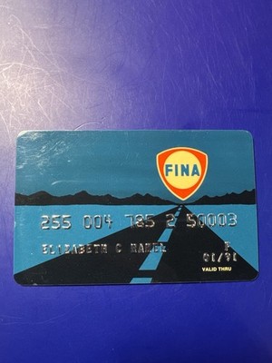 Vintage Fina Oil and Chemical Gas Credit Card 1991