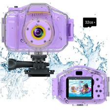 Kids Waterproof Camera - Children Underwater HD Video Digital Camcorder, Port...