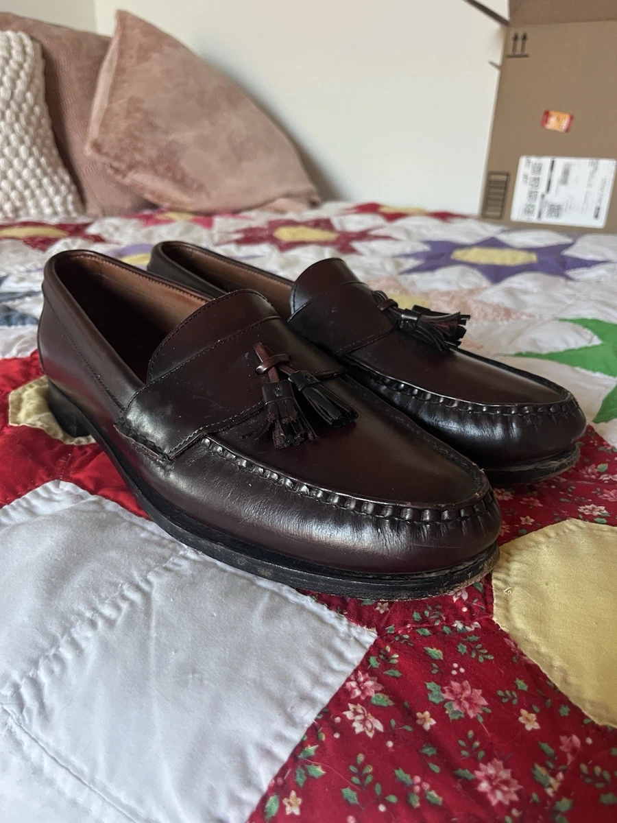 Allen Edmonds Stowe Tassel Loafer Size 10.5 D Brown Genuine Leather Made In USA Allen Edmonds Stowe Tassel Loafers Men\ main image 3