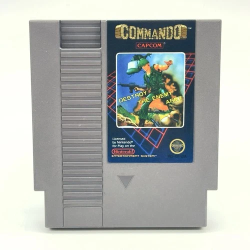 NES Nintendo COMMANDO 5 Screw TESTED Authentic Cartridge Only VGC FREE S&H