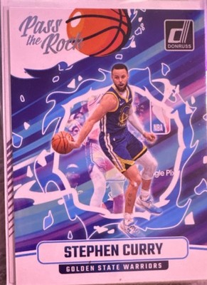 2024-25 Panini Donruss Stephen Curry Pass the Rock Insert #5 Warriors