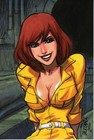 Sexy April O' TMNT Teenage Mutant Ninja Turtles original art 4x6" — photo 1