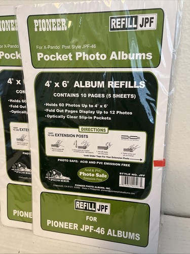 6 Pioneer Fotoalbum Nachfüllpackungen JPF-46 Alben, fasst insgesamt 120 Fotos NEU - Bild 2 von 4