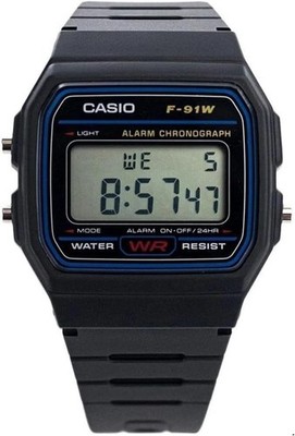 Casio Uhr Digital F-91W-1YEG Collection Armbanduhr