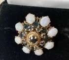 Vintage~Heavy 14kt Gold Ring W/Sapphires & Opals~Perfect See Pics — photo 10