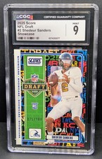 2025 Score - NFL DRAFT  - Shedeur Sanders - Rookie Showcase /100!! CGC 9!