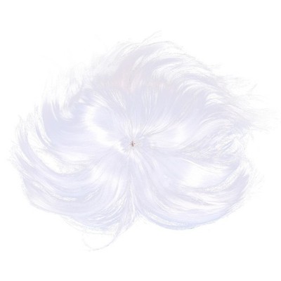 Short Straight White Wig Synthetic Fiber Hairpiece for Halloween Cosplay