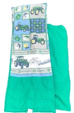 John Deere Theme  Kid’s Nap Mat Pillow Green Tractors Farm