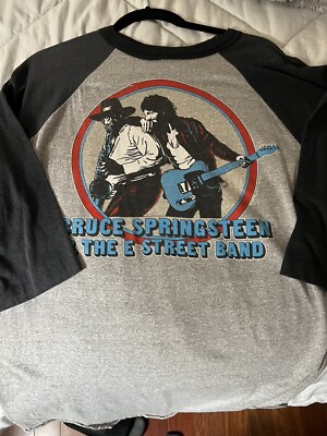 Bruce Springsteen 1995年ツアーTシャツ L希少ヴィンテージ Vintage Bruce Springsteen World Tour 3/4 Sleeve Print T-Shirt