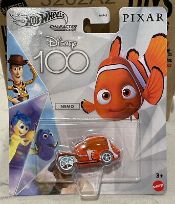 2023 Mattel Hot Wheels Character Cars Disney 100 Nemo Pixar Finding Nemo