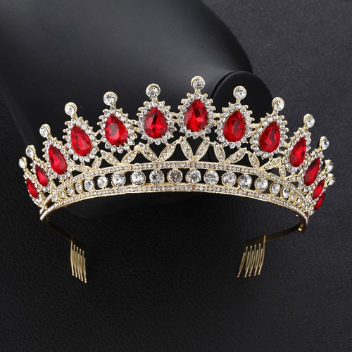 87 Estilos Cristal Rojo Reina Princesa Tiara Corona Boda Princesa Para Mujer - Imagen 139 de 305