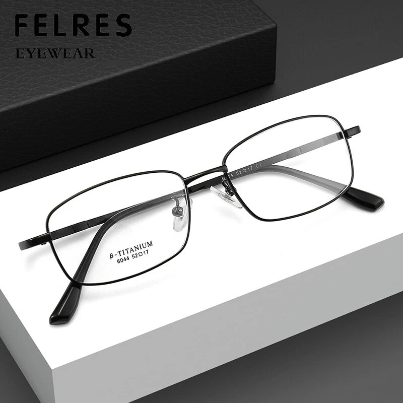 Men Memory Metal Square Eyeglasses Retro Classic Full Frame Glasses Frames New