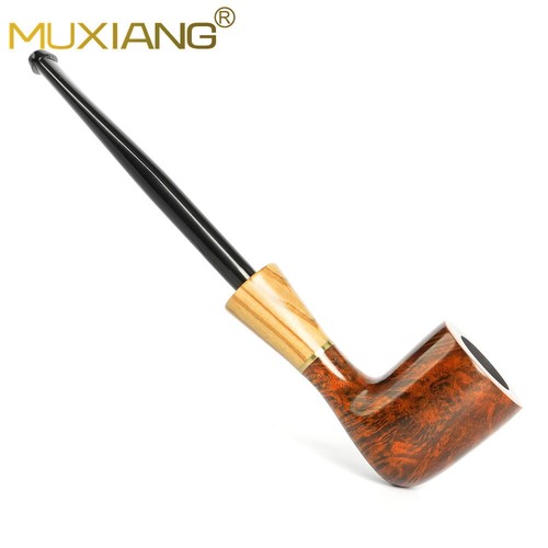 Boccaio dritto Cumberland pipa fumante a mano libera legno di oliva pipa tabacco - Picture 9 of 9