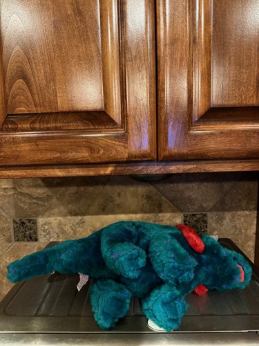 TY Beanie Buddies "HORNSLY" the Blue Green Plush Stuffed Animal 2001 16" - New - Picture 3 of 6