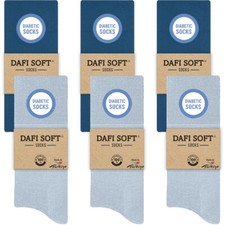 Dafi soft 6 Pairs Diabetic socks for men, Cotton, Size M L XL, Made in Turkey