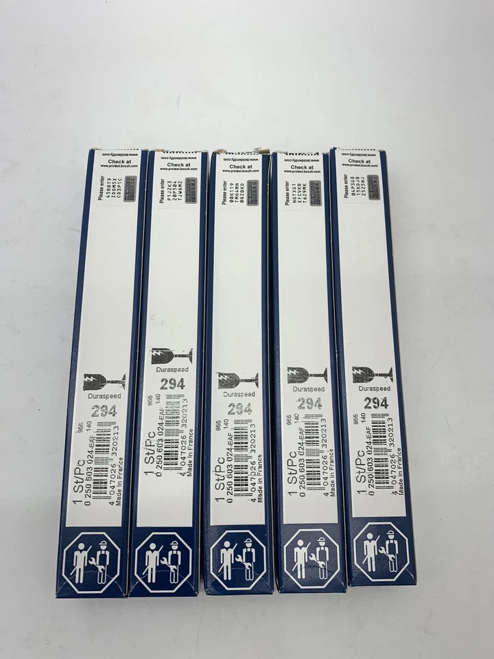 Glow Plugs Set 5 0250603024 mercedez Bosch A0011595801 A0011596601 0011596601 - Image 3 of 4