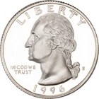 1996 S proof *90% silver* Washington quarter