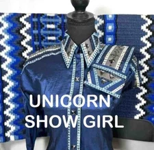 Show Shirt with Matching saddle pad Western Custom Rodeo Queen Showmanship,Horse
