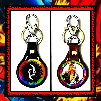 HALESTORM LZZY HALE   TWO LEATHER KEYCHAINS 