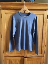 J Crew Men's Long Sleeve Sun Shirt Blue Rash Guard UPF 50 - Sz Medium