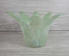 Vintage Lavorazione Arte MURANO Glass 8 Petal Leaf Flower Star Bowl Candleholder