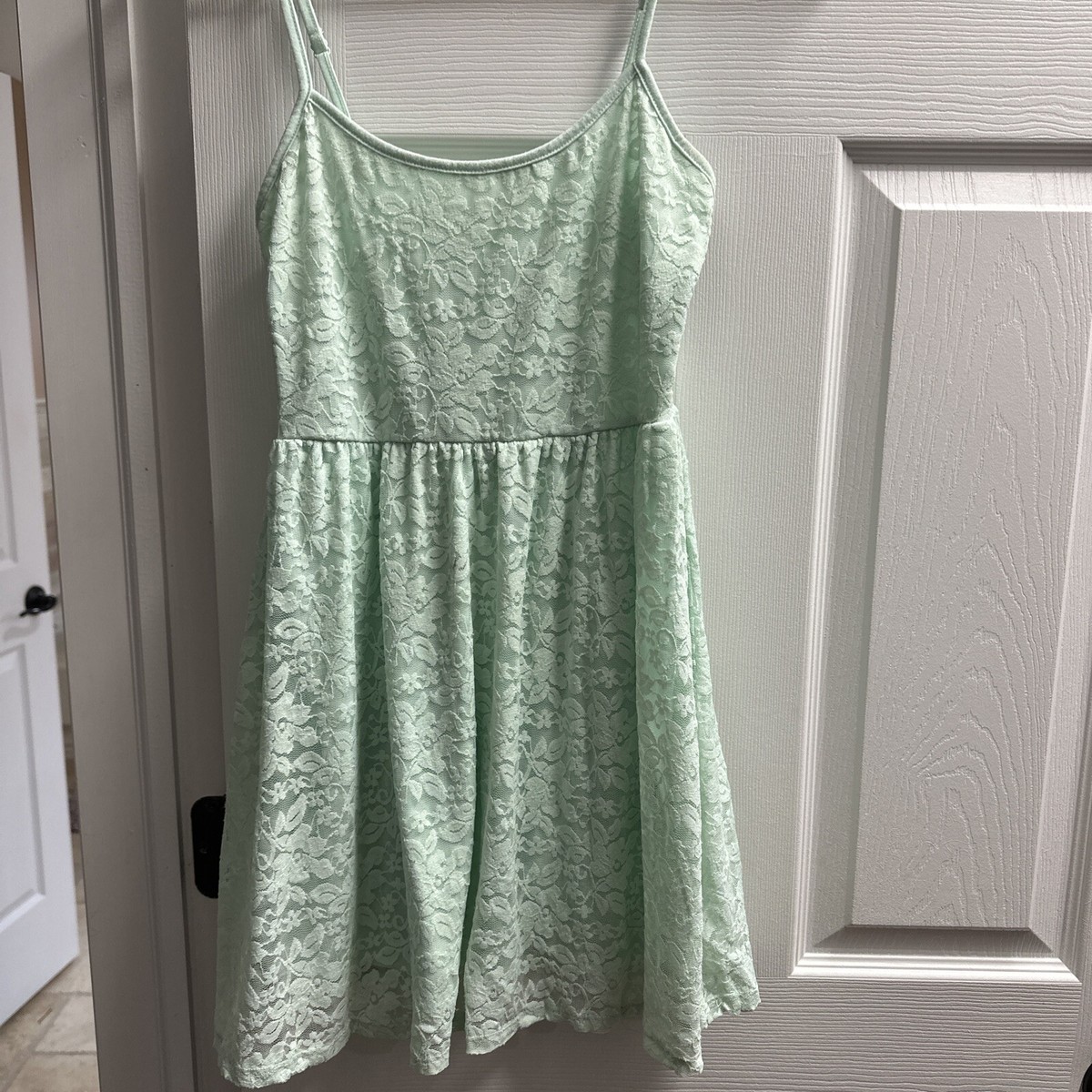 pastel green summer dress Off-Shoulder Light Green Floral Casual Summer Dress Mint Green / XSmall