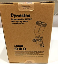 NEW HVLP Gravity Feed Air Spray Gun Professional Air Paint Kit W/3 Nozzles