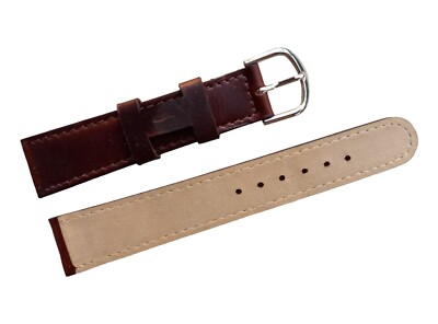Bracelet Cuir de veau véritable de luxe à motif d'écailles camel 18mm montre