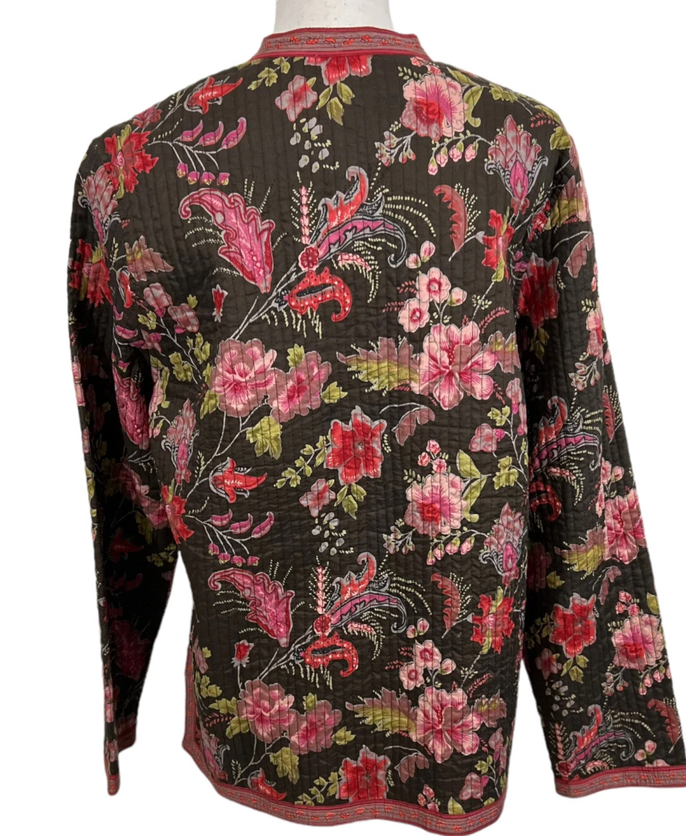 Floral quilted hotsell jacket womens