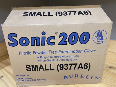 Sonic 200 Gloves Nitrile Powder Free Examination Gloves (Small) - Main Image