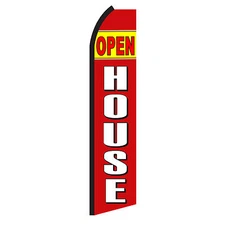 Open House Flag Flutter Feather Banner Swooper