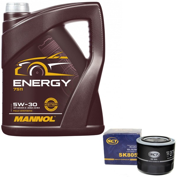 MotoröL Set 5W-30 5 Liter + ÖLfilter Sk 805 FüR Toyota Corolla Carina E 1.8 2.0-image