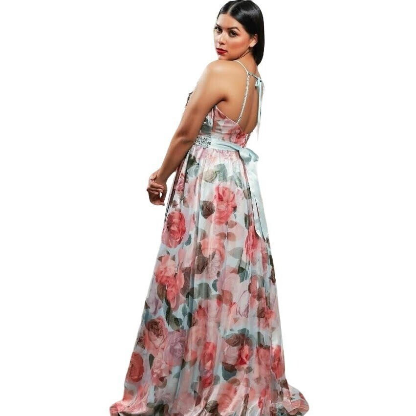 Social Code Gown Maxi Floral Prom Wedding Guest Artsey Y2K Dress 15 | eBay