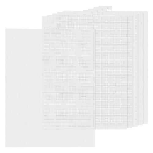 Toile Plastique Pour Point De Croix - 34,3 X 26,7 X 1,5 Cm - 12 Pièces - Transparente, Durable, Idéale Pour Créations DIY