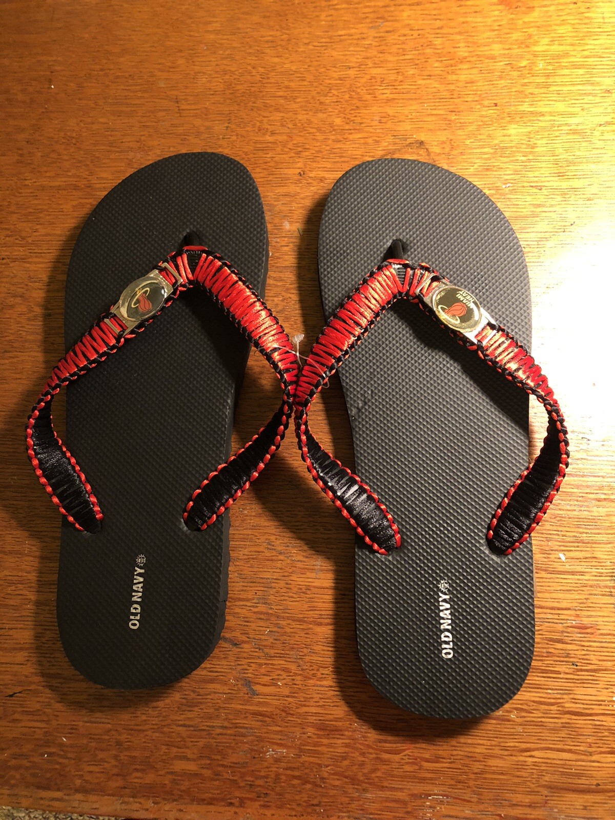 Miami Heat Flip Flops Mens Size 8/9 | eBay