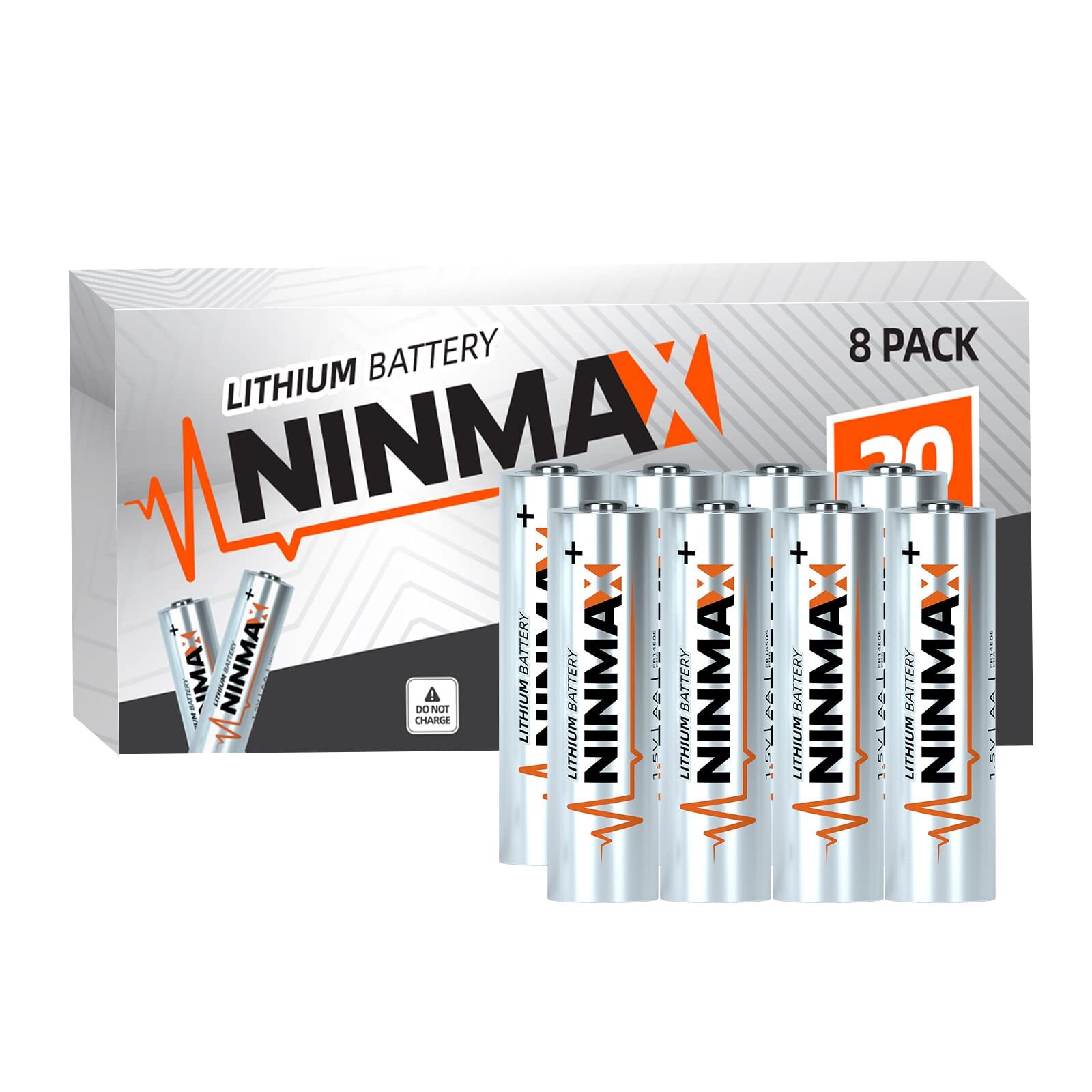 Lithium AA Batteries 3500mAh 8 Pack 1.5V Longest Lasting Double A Battery fo-image