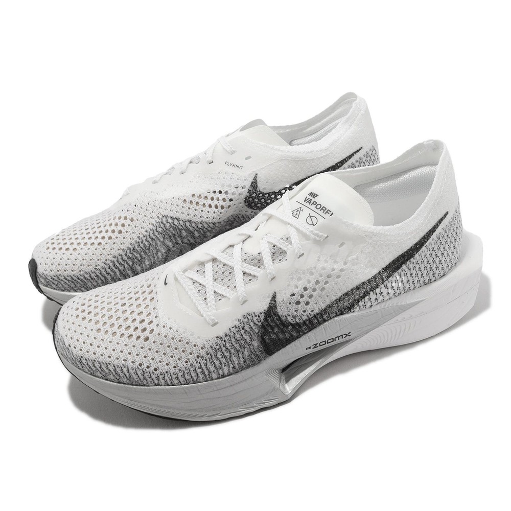 Nike ZoomX Vaporfly Next% 3 White Dark Smoke Grey Mens Running Shoes DV4129-100