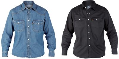 Duke London Mens Wester Style Denim Shirt, Colour Options UK