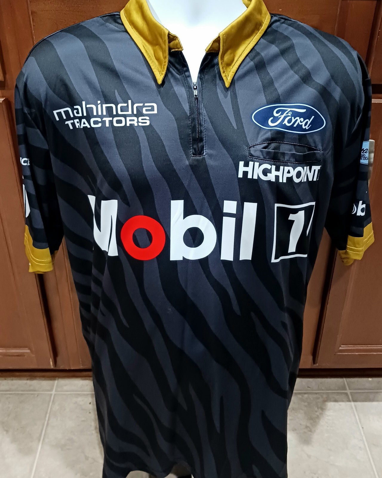 StewartHaas Mobil 1 Chase Briscoe Large Race Used Crew Shirt NASCAR