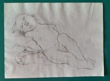 Antico disegno (sec. XIX) - putto dormiente