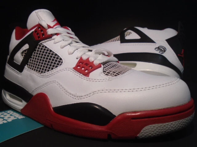 NIKE AIR JORDAN IV 4 RETRO WHITE MARS FIRE RED BLACK CEMENT GREY