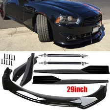 For Dodge Charger RT SRT Front Bumper Lip Splitter Spoiler Body Kit Side Skirt