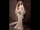 NWT White By Vera Wang Wedding Dress Style VW351146 Champagne Size 4 MSRP 728