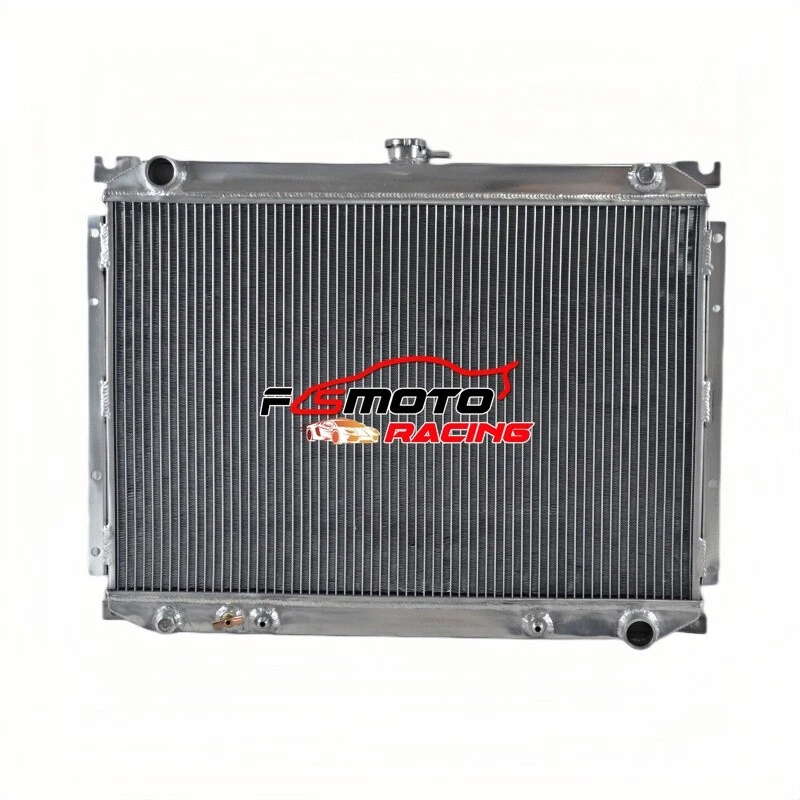 Radiador de aluminio + cubierta + ventiladores para Nissan Máxima GL GXE SE 1985-1988 6Cy 3,0 L AT Foto 2 de 4