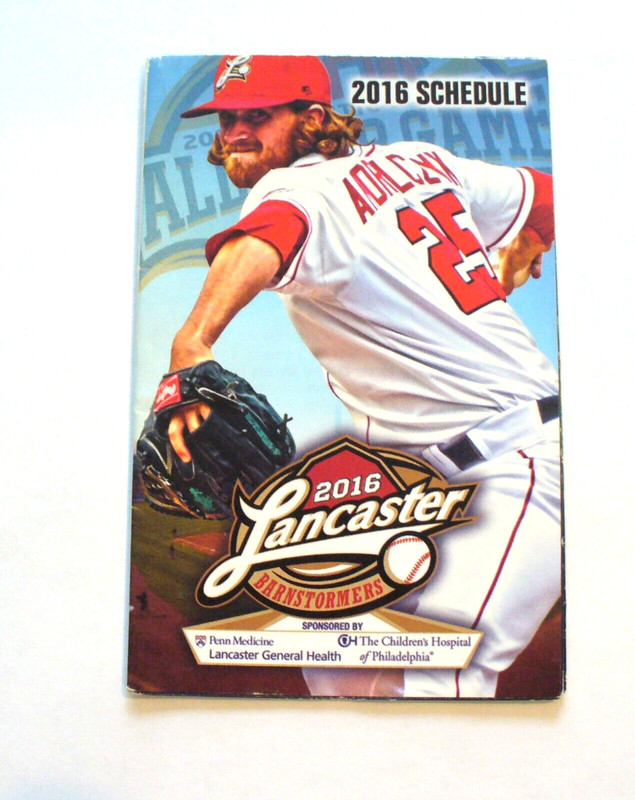 MILB - Lancaster Barnstormers "2016" Pocket Schedule - EXCELLENT - VINTAGE